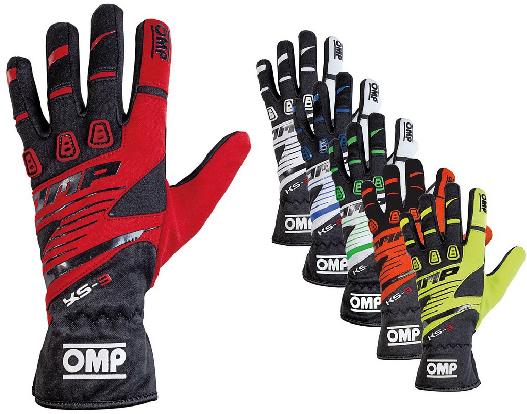 Gants Omp Ks-1 Jaune/Vert Karting