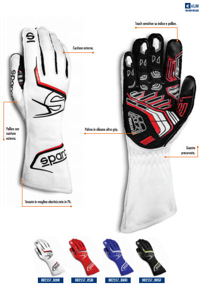 SPARCO ARROW FIRE-PROOF GLOVES FOR RALLY